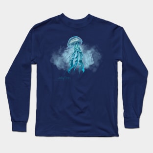 Blue Jellyfish Long Sleeve T-Shirt